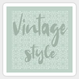 Vintage Style Mint Green Pattern Sticker